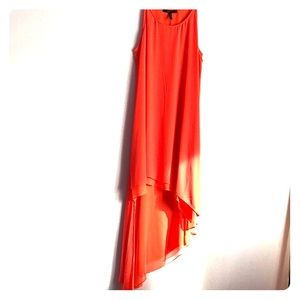 Trina Turk orange summer asymmetrical dress